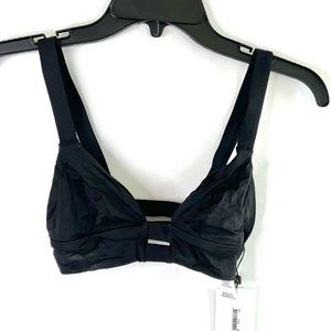 Vitamin A Women’s Black Plunge Front Bikini Top Size XS/4